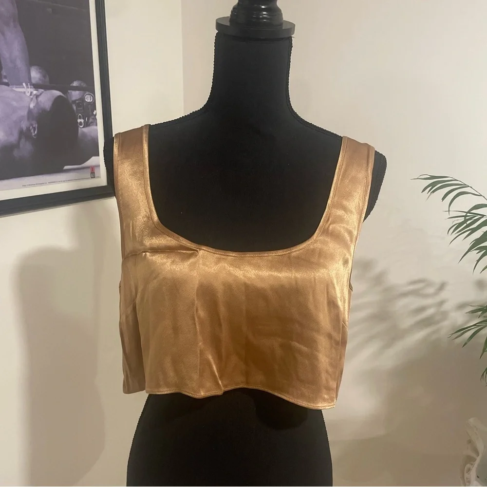 Camila Coelho Selina Crop Top in color Toffee - Picture 2 of 4